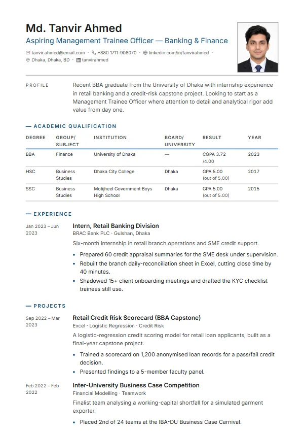 Padma CV template preview